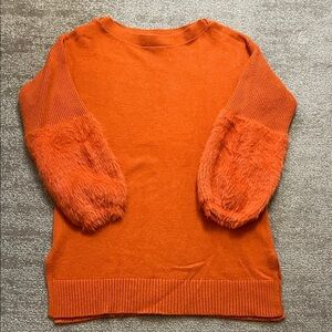 NWOT Anthropologie Colma Tunic Sweater in Orange Size XS
